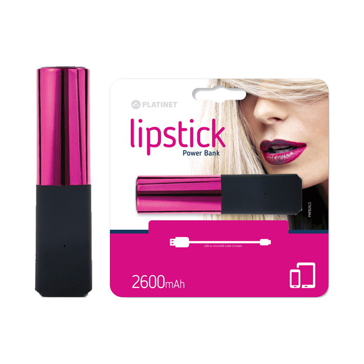 shoppi - Power Bank lipstick Platinet 2600 mAh