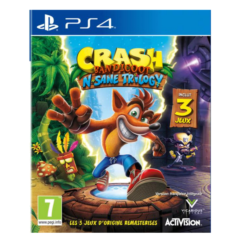 shoppi - jeu PS4 Crash Bandicoot N. Sane Trilogy