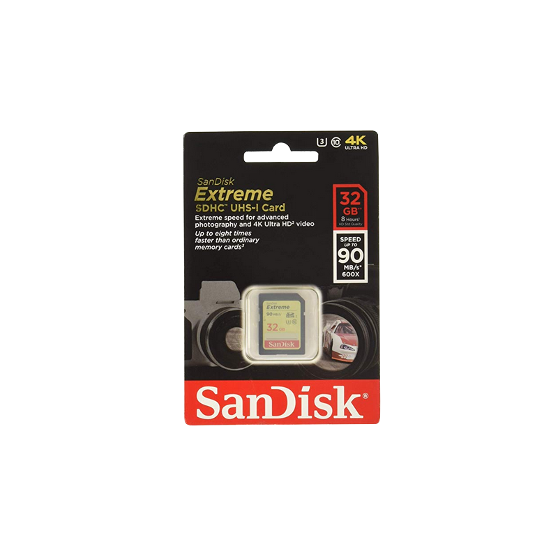 shoppi - Carte Mémoire SANDISK EXTREME SDXC UHS-I 32GB Class 10