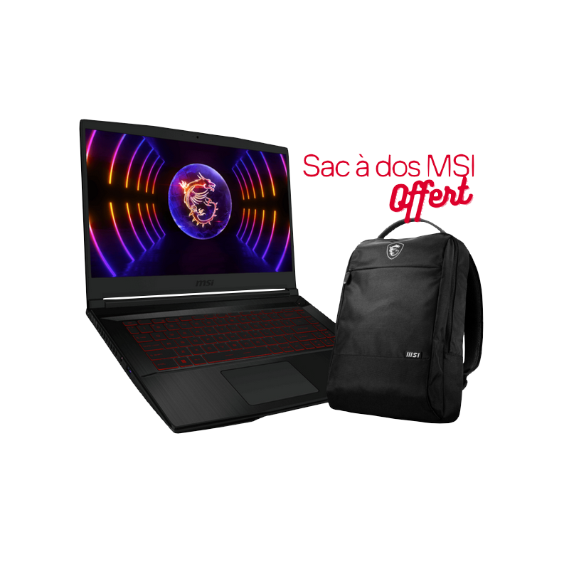 shoppi - PC PORTABLE GAMER MSI THIN 15 B13UCX I5 13È /8GO /512SSD /RTX 2050 4G